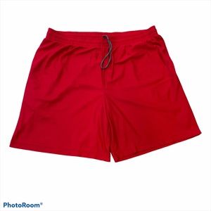 Athletic Shorts Red Vtg Polyester By Star Size XL